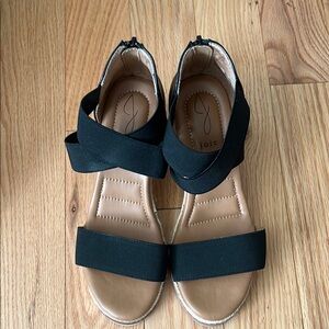 Joie Ginger Espadrille Wedges Size 8.5 Black